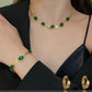 Smaragd halsband örhängen armband