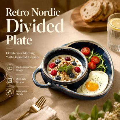 🎉Veckans specialerbjudande – 50 % rabatt✨Retro uppdelad ugnsform i keramik med handtag