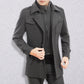 Vinterjackor för män Klassiska trenchcoats Långa trenchcoats för män Slim fit-överrockar Blandade ullvarma ytterkläder Vindjackor