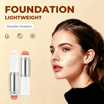🎉KÖP 1, FÅ 1 GRATIS🎉 [OFFICIELL PRODUKT] BLANC Cover Cream Stick V med avtagbar borste – koreansk färgskiftande foundationstick med kollagenkapslar (0,45 oz)