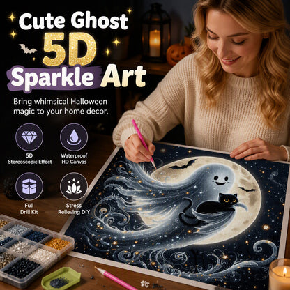 🔥🎁Nyhet 50 % RABATT🔥Gulligt DIY-kit för diamantmålning med Halloween-spöke