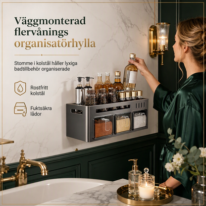 🎉2026 Hetsäljare — Över 13 100 sålda!💞Väggmonterad Borrfri Kryddhylla🍳