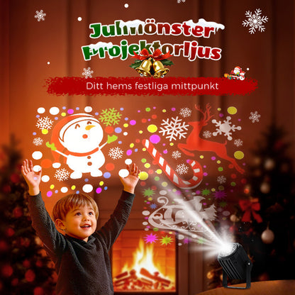 Roterande LED-julmönsterprojektorljus