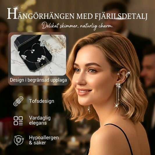 😍😍Zirkonörhängen med tofsar i fjärilsstil