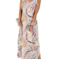 🎉Sista dagens erbjudande 50% RABATT💃2025 Sommar Boho Print Maxiklänning med V-ringning och fickor