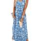 🎉Sista dagens erbjudande 50% RABATT💃2025 Sommar Boho Print Maxiklänning med V-ringning och fickor