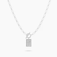 Halsband med Korsberlock och Paperclip-Kedja