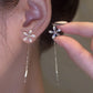💖HET FÖRSÄLJNING 50% RABATT💖Glänsande diamantblomma örhänge Tassel
