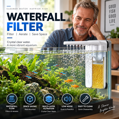 🐠Mångsidigt minifilter för små akvarier – håller vattnet rent för dina fiskar✨