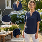 🌸Vårrea 50 % rabatt👕Trendig enfärgad topp med lös passform och kort ärm