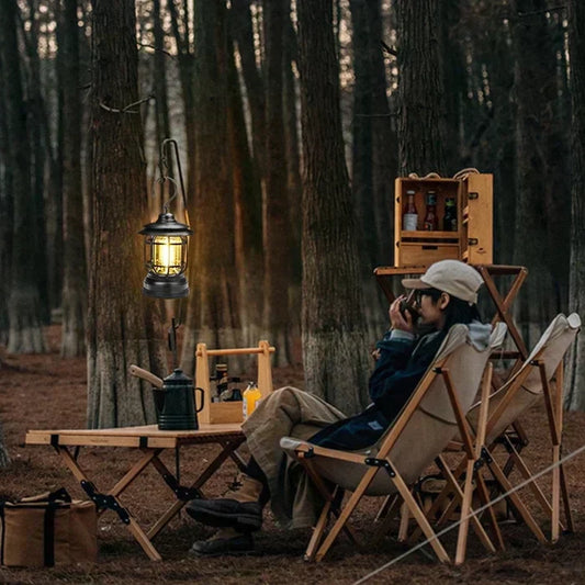 🔥Bärbar retro campinglampa