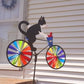 Katt på Cykel med Vindvindsnurra