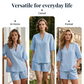 🔥 BIG CLEARANCE SALE 🔥☁️ 2026 New Arrival! 🍀Women's Casual V-Neck Two-Piece Short Set