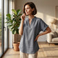 🌸Vårrea 50 % rabatt👕Trendig enfärgad topp med lös passform och kort ärm