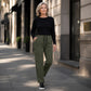 👖 BEGRÄNSAD TID: 50 % RABATT! 💥 Vintage-cargobyxor för dam med fickor – lös passform, andningsbara, justerbar midja ✨