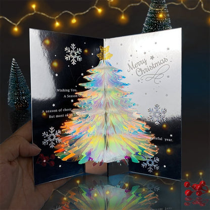 Julgran 3D Pop-Up-Kort