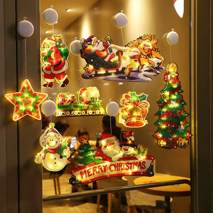 【🎅Julklappserbjudande】🎄Julbelysning för fönster