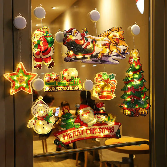 【🎅Julklappserbjudande】🎄Julbelysning för fönster