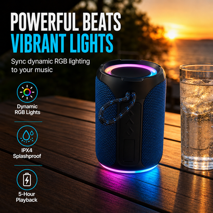 🔥🔊 50 % RABATT NU! 40W Bärbar Bluetooth-Högtalare med RGB-Belysning – Kraftfullt Ljud & Färgstark Ljusshow ✨🎶