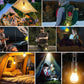 Utomhuscamping Hängande Typ-C Laddning Retro Glödlampa Belysning Dekoration