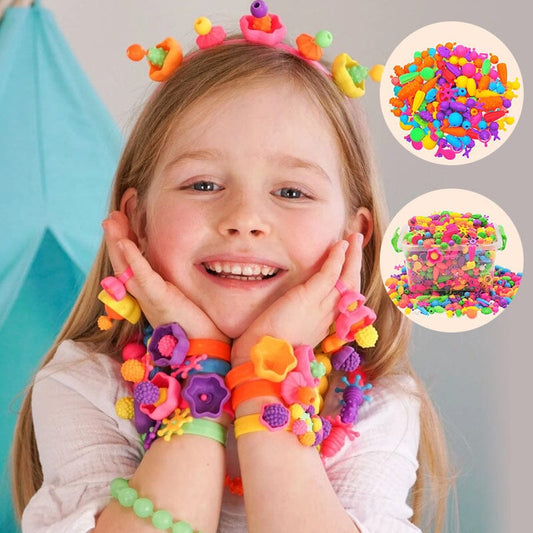 👸🏻Pop-pärlor för smyckestillverkning för barn