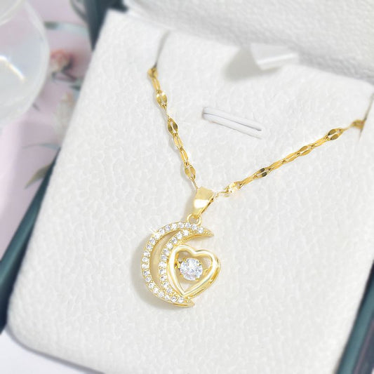 Halsband med elegant och delikat halvmåne för kvinnor