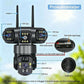 📢📢 55 % RABATT!!! ⏰ Utomhus-Wi-Fi-övervakningskamera 6K 9 MP | 10x zoom, 3 objektiv, 360° PTZ | Vattentät enligt IP66, färgseende i mörker, tvåvägskommunikation, rörelsespårning