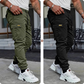 👖50 % RABATT🏃 Arbetsbyxor i fleece | Dragsko i midjan · Slitstarkt polyester · Avsmalnande ben · Flera fickor