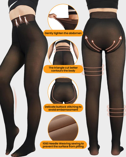 🔥Termiska formande tights för kvinnor med kompressionsmidjeband