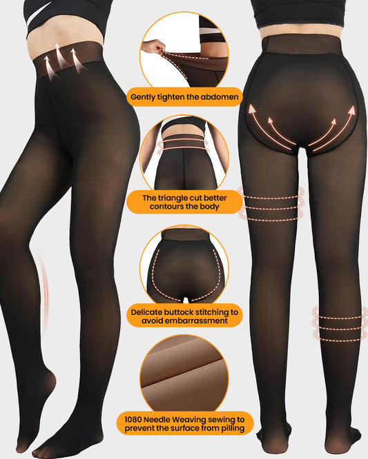 🔥Termiska formande tights för kvinnor med kompressionsmidjeband