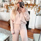 Mjukt och bekvämt 2-delat loungewear-set för kvinnor