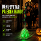 Elektrisk häxkvast som Halloween-dekoration