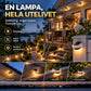 Solcellsdriven LED‑vägglampa, mysig utomhusbelysning för takränna ☀️🏡✨