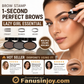 ✨Köp 1 Få 1 På Köpet🖌️50K+ Sålda!!!👋Eyebrow Stamp Pulverset med Applikatorborste, Ett Tryck Perfekta Ögonbryn, Vattentålig Långvarig 24H Ögonbrynsmakeup för Enkla Dagliga Salongsliknande Ögonbryn