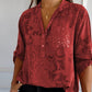 💖Sistadagsrea 49% rabatt💖Ladies casual lapeltryckta toppar