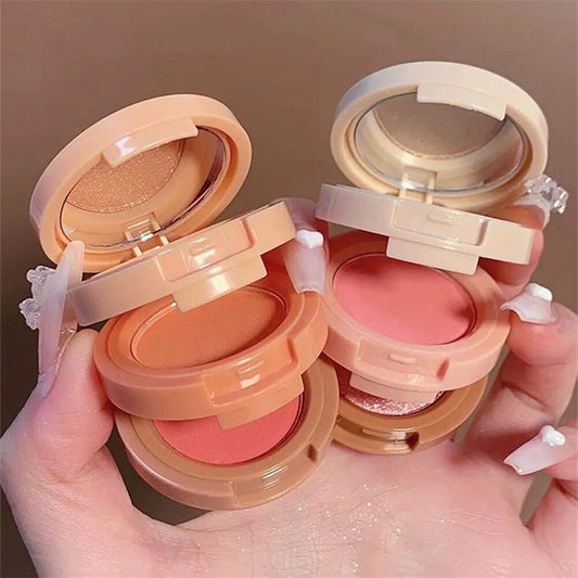 🔥Köp 1 få 1 gratis 💗 3-i-1 Högblank Puder Blusher Lidschattencreme