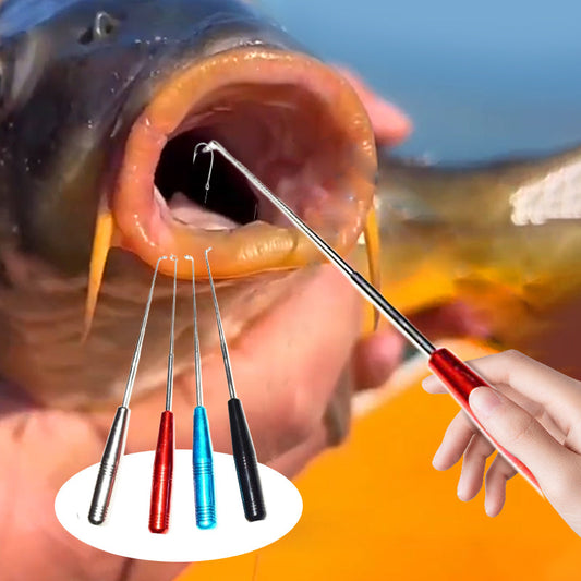 ✈️Köp 1 få 2 gratis✈️Fiskekrok borttagare i metall med genomskinligt förvarings rör