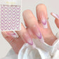 Minimalistisk gradient 3D båg-måne nagelkonst klistermärken