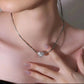 💘Minimalistisk hjärtformad halskedja med diamanter – Elegant magnetlås, vardagslyx för henne💘