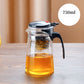 Ett-klicks glas tekanna med löstagbar infusionssil