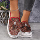 Damloafers med strass och rosett