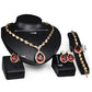 Elegant Set med Halsband i Falska Ädelstenar