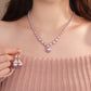 Vintage Elegant Zirkonia Imitation Pärlhalsband och Örhängen