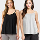 Lös Passform Tanktop med Inbyggd BH