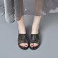 👑【35-43】👡Skimrande kilklackssandaler för kvinnor