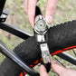 Bärbart stöldskyddslås i stålkabel för cykel, ringformat
