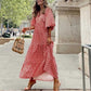 💖SISTA DAGEN FÖRSÄLJNING 50% RABATT💖 Elegant boho maxiklänning för kvinnor med puffärmar👗