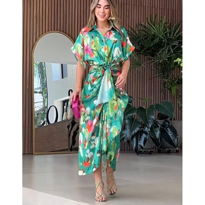 【S-2XL】👗Szabálytalan nyomtatott alkalmi ruha