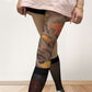 Unisex Hög Midja Blommiga Tatuering Strumpor