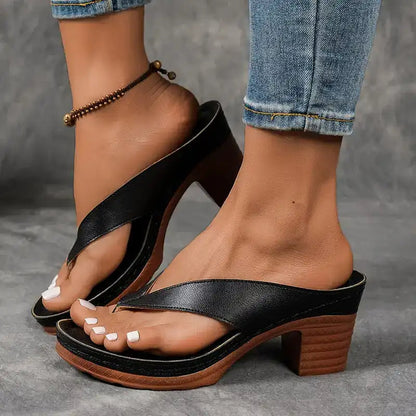 Sommar Flip Flops med hög klack för kvinnor